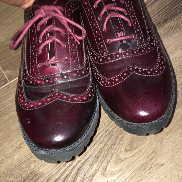 SPERRY DARK BURGUNDY REAL LEATHER OXFORD TYPE BROGUES SIZE 8 EUC - Picture 6 of 9